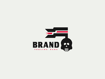 Skull Flag Logo brand design branding design flag logo logodesign logotype minimalist skull skull flag logo