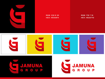 Jamuna Group Logo Redesign Concept brand design branding business company concept design expart idea jamuna group lettermark logo logodesign logotype minimalist red redesign sale vector