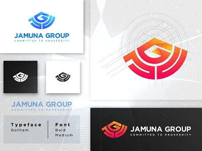 Jamuna Group Redesign Branding Concept 02 brand design branding build business company concept creative group idea jamuna group logo logocreation logodesign logomaker logotype marketing minimalist redesign team technology