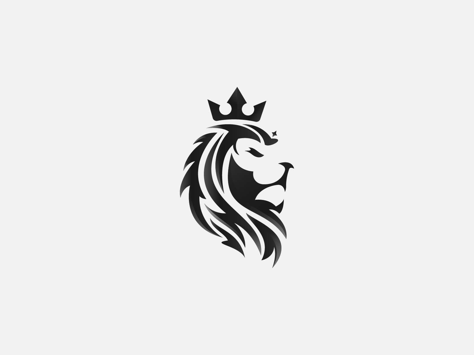 Premium Vector | Cool silhouette colorful lion king logo stock picture