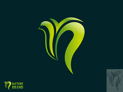 Elegant N Nature Logo