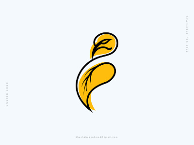 Leaf Bird Outline logo