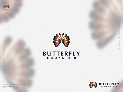 Butterfly Human Rib Logo Concept brand design branding business logo butterfly logo company logo creative logo design health logo human rib illustration logo logodesign logotype medical minimalist vector