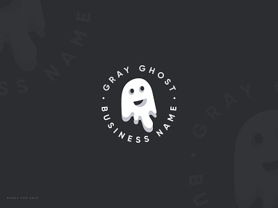 Ghost Logo For Sale brand design branding cartoon creepy design devil ghost ghost logo graphic design horror illustration logo logodesign logotype minimalist monochrome monster scary fear spooky
