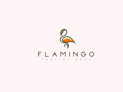 Flamingo logo concept for sale