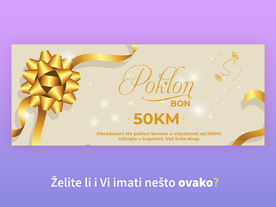 Poklon bon - Dizajn Poklon bona - Svila shop color design illustration illustrator photoshop premium voucher voucher design