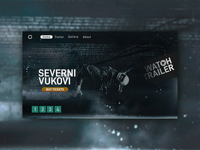 SEVERNI VUKOVI - movie landing page color design illustration illustrator movie photoshop ui ux vector web