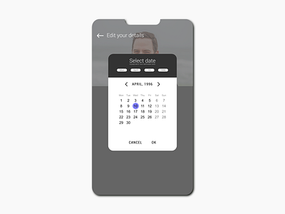 SELECT DATE - application concept app app concept application color design illustration illustrator photoshop ui ux vector