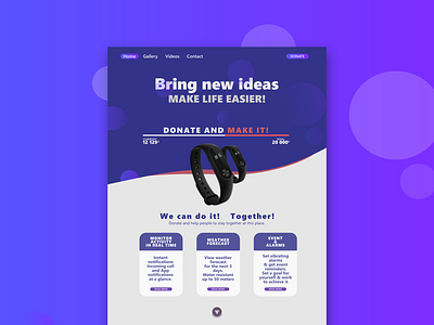 Web page design - BAND - bring new ideas color design illustration illustrator photoshop ui ux vector web webpage