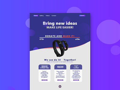 Web page design - BAND - bring new ideas