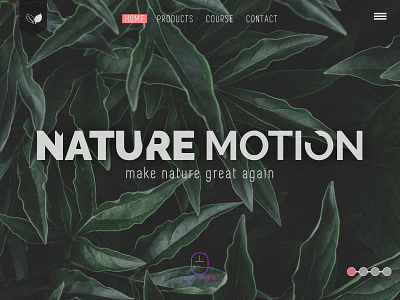 NatureMotion - Landing web page color design illustration illustrator photoshop ui ux vector web web page web page design