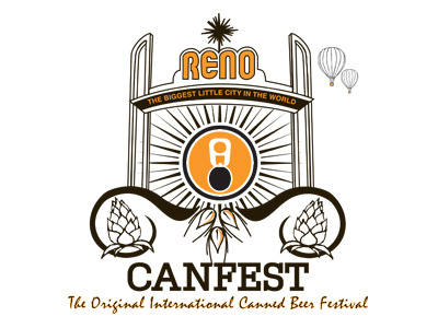 Canfest barley can hops hot air balloon reno tshirt