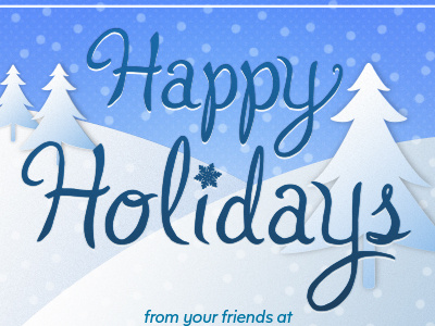 Happy Holidays hand lettering happy holidays holiday card snow winter