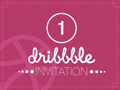 Dribbble Invite dribbble invite invitation pink
