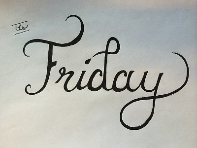 TGIF friday hand lettering hand lettering