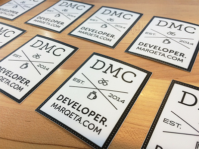 DMC Stickers coffee developer glasses hipster stickers
