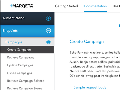 Navigation Menu developer documentation menu ui web design