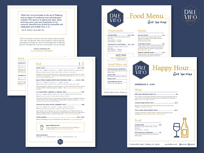 Wine Bar Menu Design