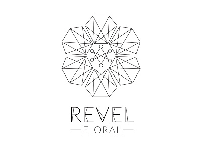 Floral Logo Concept floral geometric line logo type