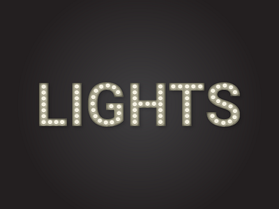 Lights bulb glow lights type typography