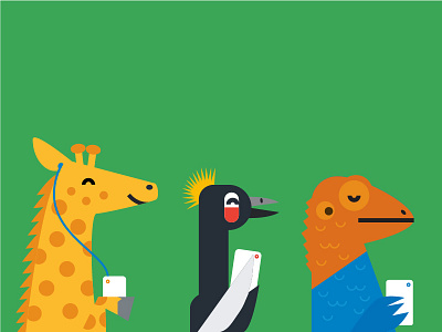 Nigerian Animals agama lizard animals crane giraffe illustration nigeria phones