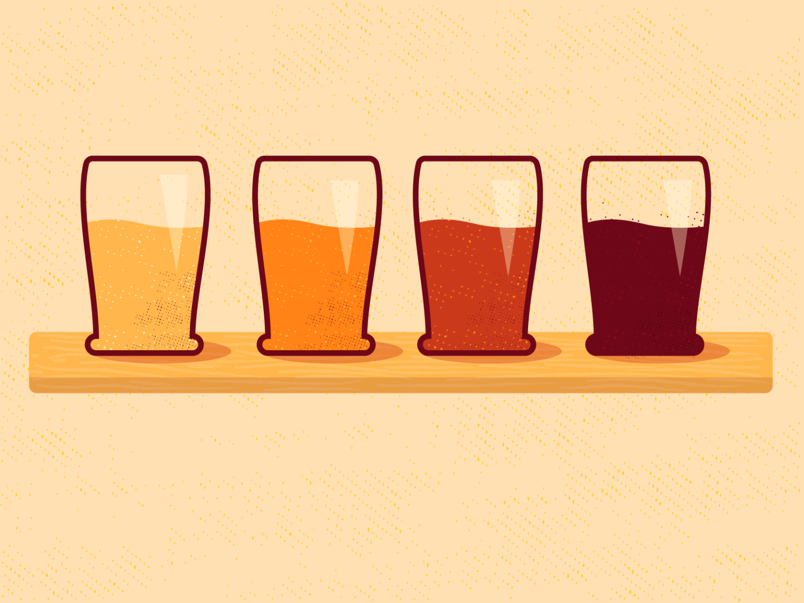Beer Flight by Shannon Orton on Dribbble