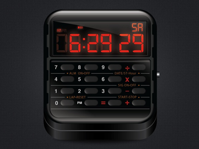 Casio Calculator Watch App Icon casio icon icon app illustrator photoshop retro vector