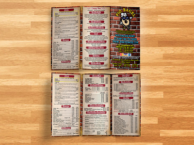 Pio Bagel Menu design layout layoutdesign menu design print tri fold