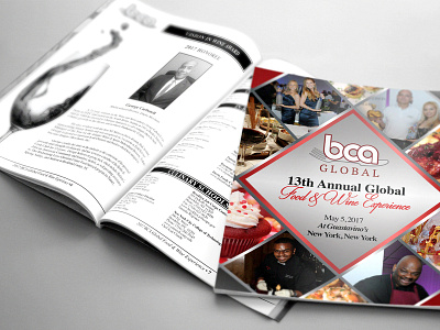 BCA Global - 13th Annual Magazine ads annual food and drink layout design magazine wine