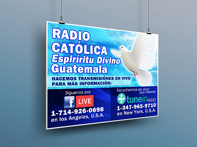 Radio Católica (Catholic Radio Show) advertise banner design poster print media