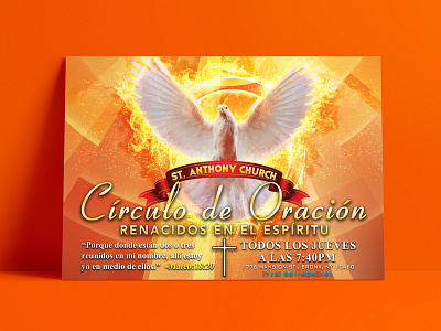 Círculo de Oración (Catholic prayer group) adveristing banner print print media promotional design