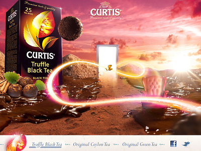 Curtis promosite design curtis fantasy promo tea truffle webdesign