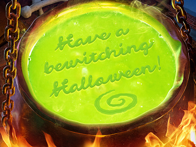 Halloween cauldron cauldron greetings card halloween spooky