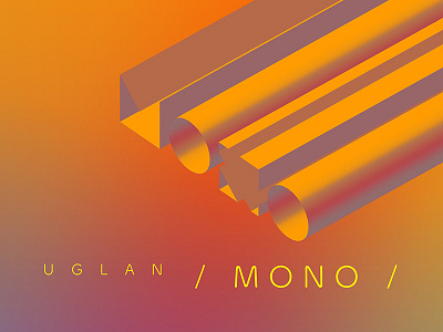 Design of the music album cover (uglan – mono) album cover electronic gradient mono music