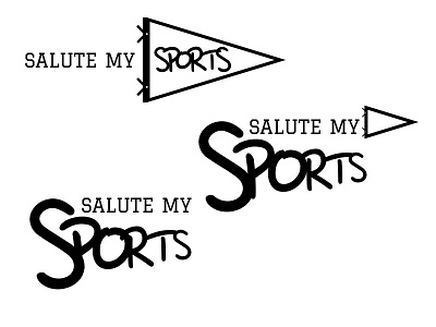 Logo Exploration - Salute My Sports design logo pennant pennants sport sports type