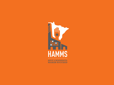 HAMMS Logo branding industrial logo makers minnesota mn pop up market typography