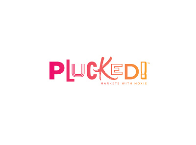 Plucked! Logotype (WIP) brand identity branding graphic design logo logotype market typography