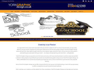 York Graphic Design bootstrap 4 graphic design webdesign