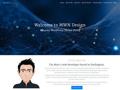 Mwn Design Main Site bootstrap 4 custom design webdesigner wordpress design