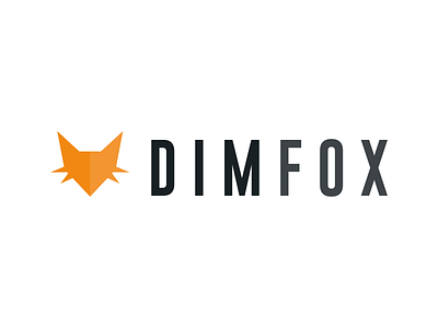 DIMFOX logo concept brand branding concept fox graphic design icon identity illustration logo logo design typography vector