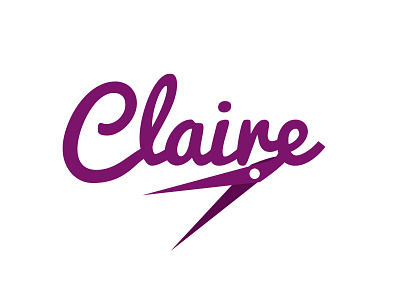 Claire Logo brand branding hairdresser icon identity illustration logo logo design purple vector