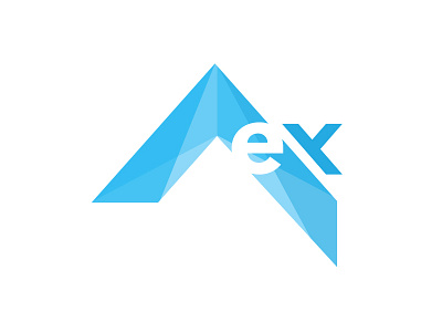 Exponential Solutions New blue branding exponential graphic design icon logo logo design typography x
