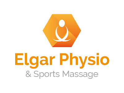 Elgar Physio Logo Concept brand branding concept graphic design icon identity logo orange physio vector