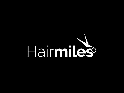 Hairmiles Logo black concept graphic design hairdresser logo logo design vector