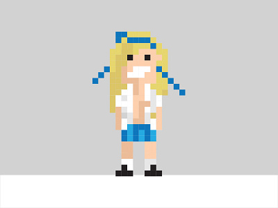 Katsuragi Pixel Art character cool gaming girl green illustration illustrator playstation senran vector videogames