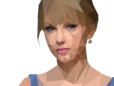 Taylor Swift Low Poly blue girl icon illustration low poly lowpoly music star triangles vector