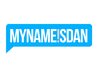 My Name is Dan Logo blue brand concept graphic design logo logo design speech vector