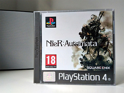 NieR Automata Playstation 1 Edition fan art gaming packaging playstation print retro tier video games