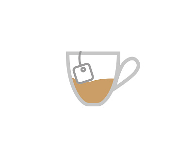 Stop & appreciate a simple cup of tea brand clean colourful concept drink icon illustration liquid tea vector