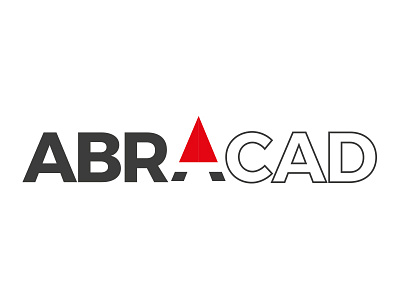Abracad architect bold concept graphic design logo logo design red typographic vector